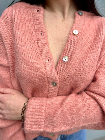 Gilet Elisa Vieux rose