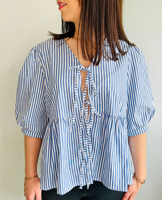 Blouse rayée Bleu marine Ady