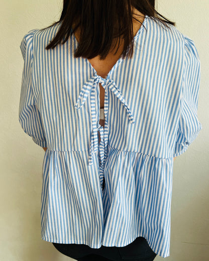 Blouse rayée Bleu ciel Ady