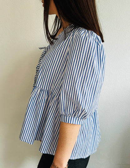 Blouse rayée Bleu marine Ady