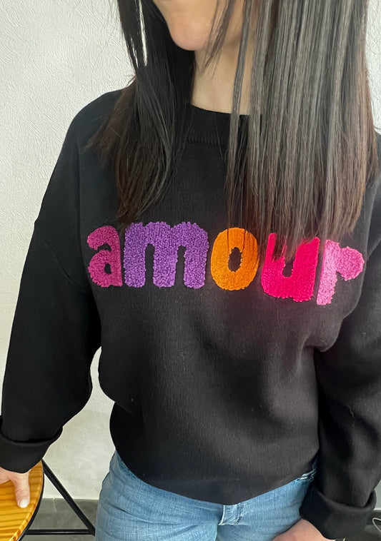 Pull Amour Noir