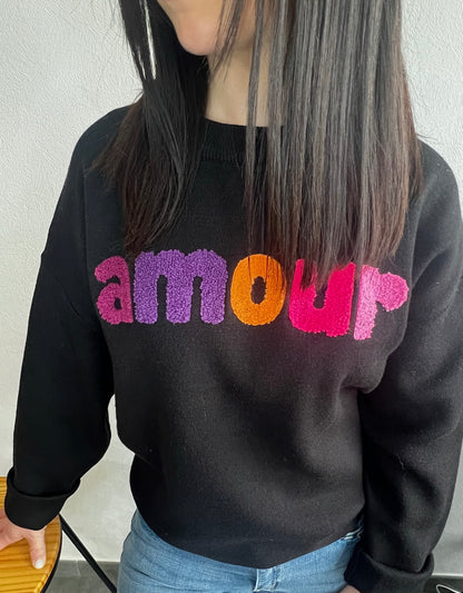 Pull Amour Noir